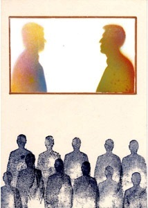 "Visione privata" (2011), tecnica mista, (27x17)