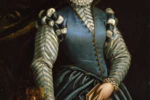 09. Paolo Caliari, detto il Veronese, Ritratto di dama con cagnolino, probabile Ritratto di Isabella Andreini, olio su tela, ante 1588, Madrid, Museo Thyssen-Bornemisza